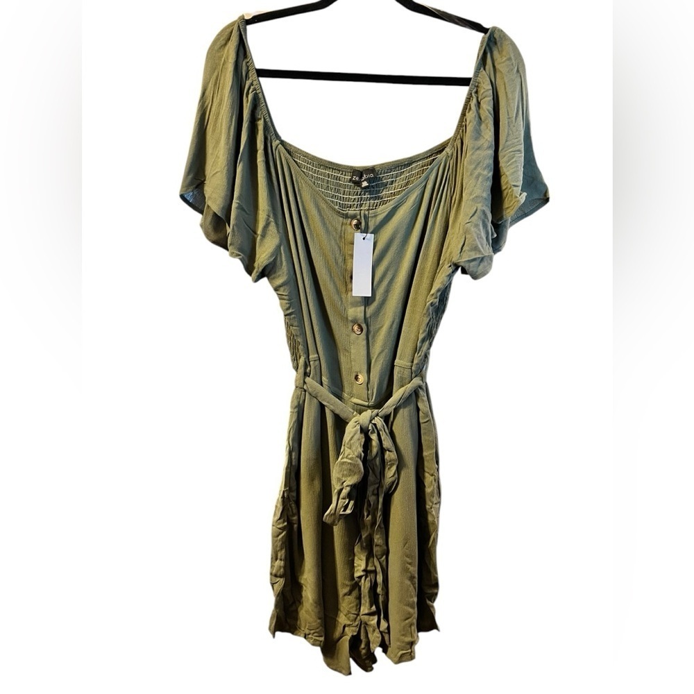 Zenobia Women’s Romper - Green - Size 3x NWT